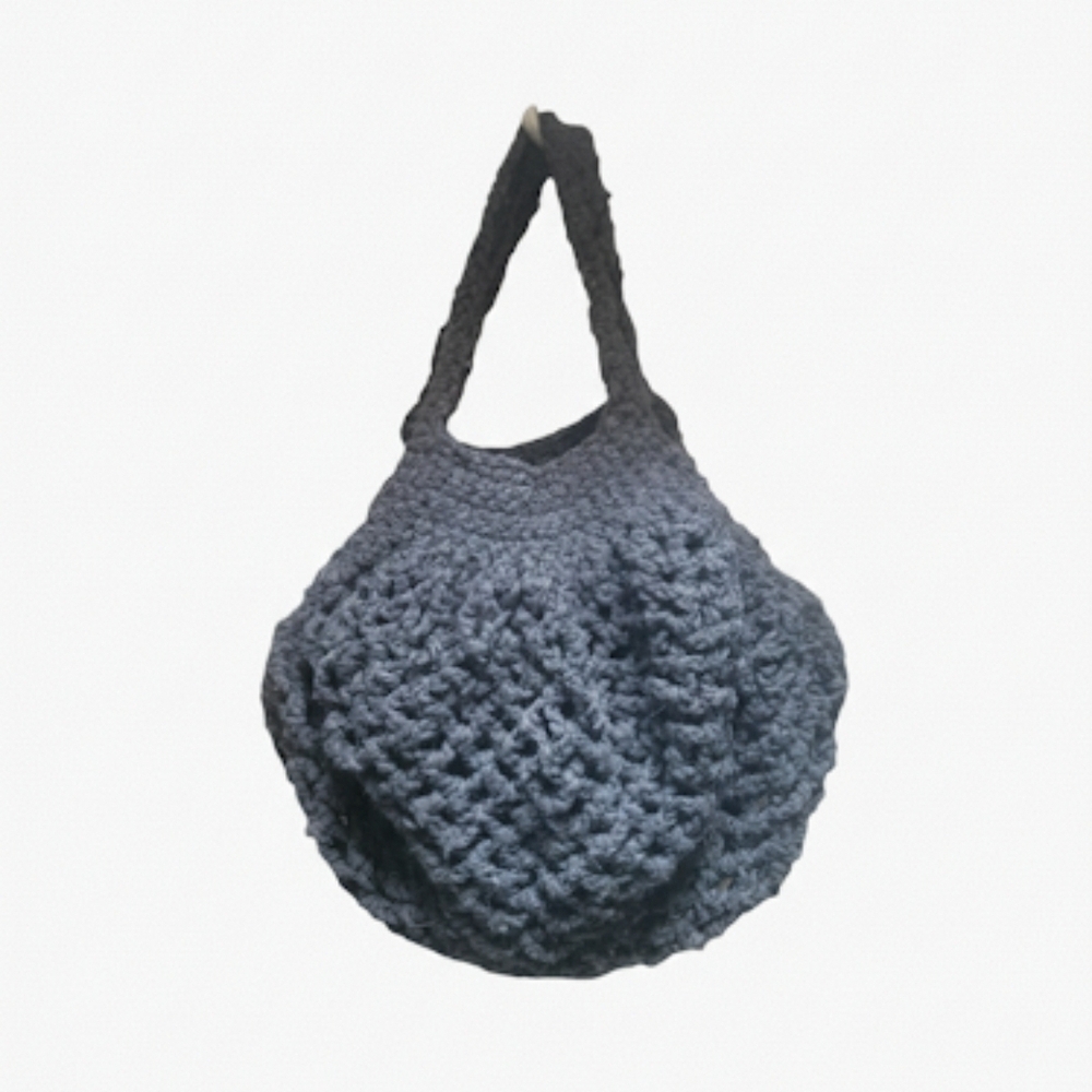 Gray Knit Women's Bag
